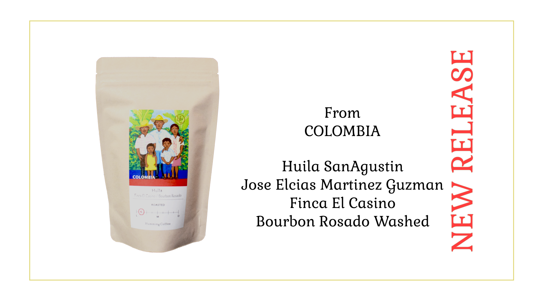 3/28 NEW RELEASE コロンビア フィンカ・エル・カジノ農園 ピンクブルボン ウォッシュド
