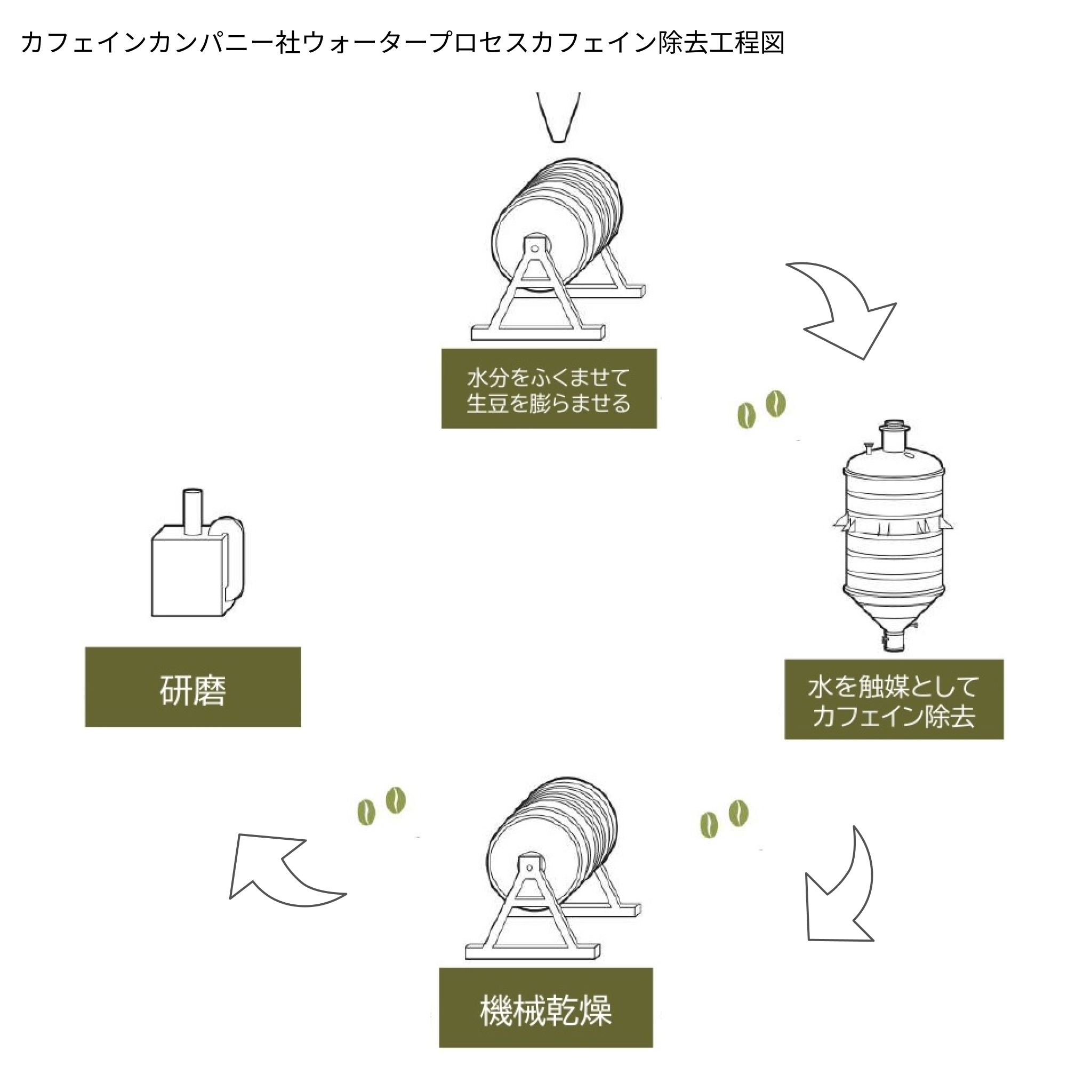 コロンビア カフェインレスコーヒー ウォータープロセス